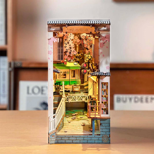 Detailed model of a traditional Japanese street scene in packaging