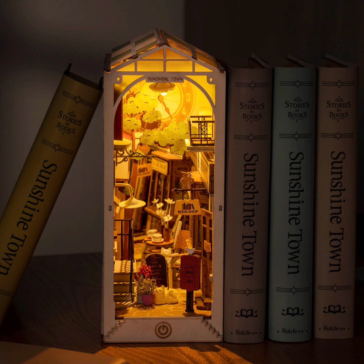 Rolife Book Nook Shelf Insert - Sunshine Town