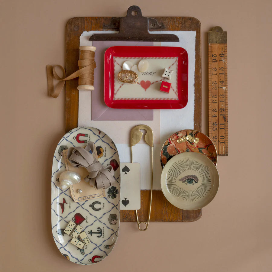 Roomytown Rectangular Enamel Tray - Love Letter