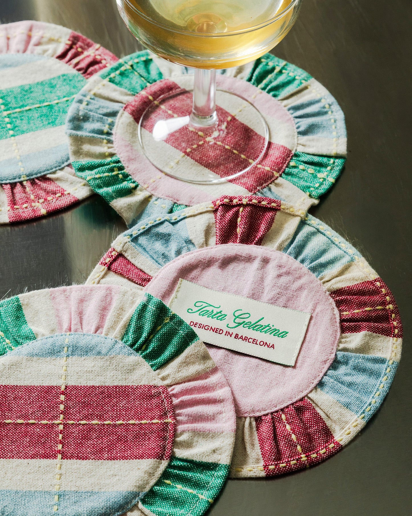 Tarta Gelatina Ruffled Coaster Set of 4