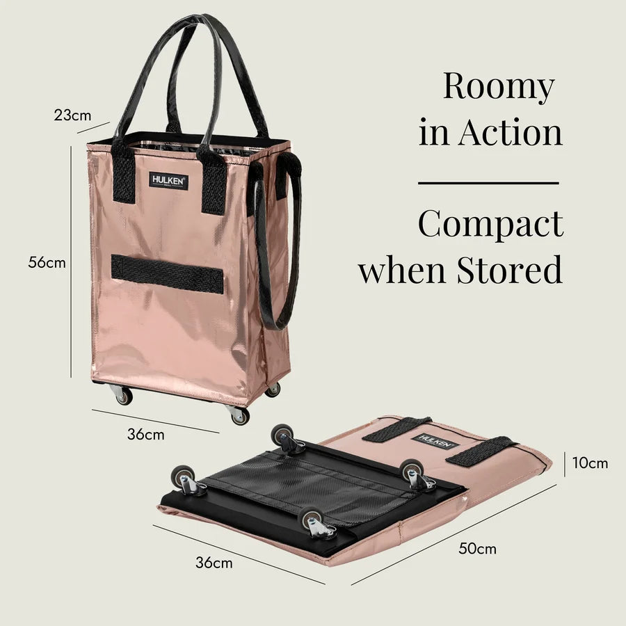 Hulken Original Rolling Small Tote Bag - Rose Gold