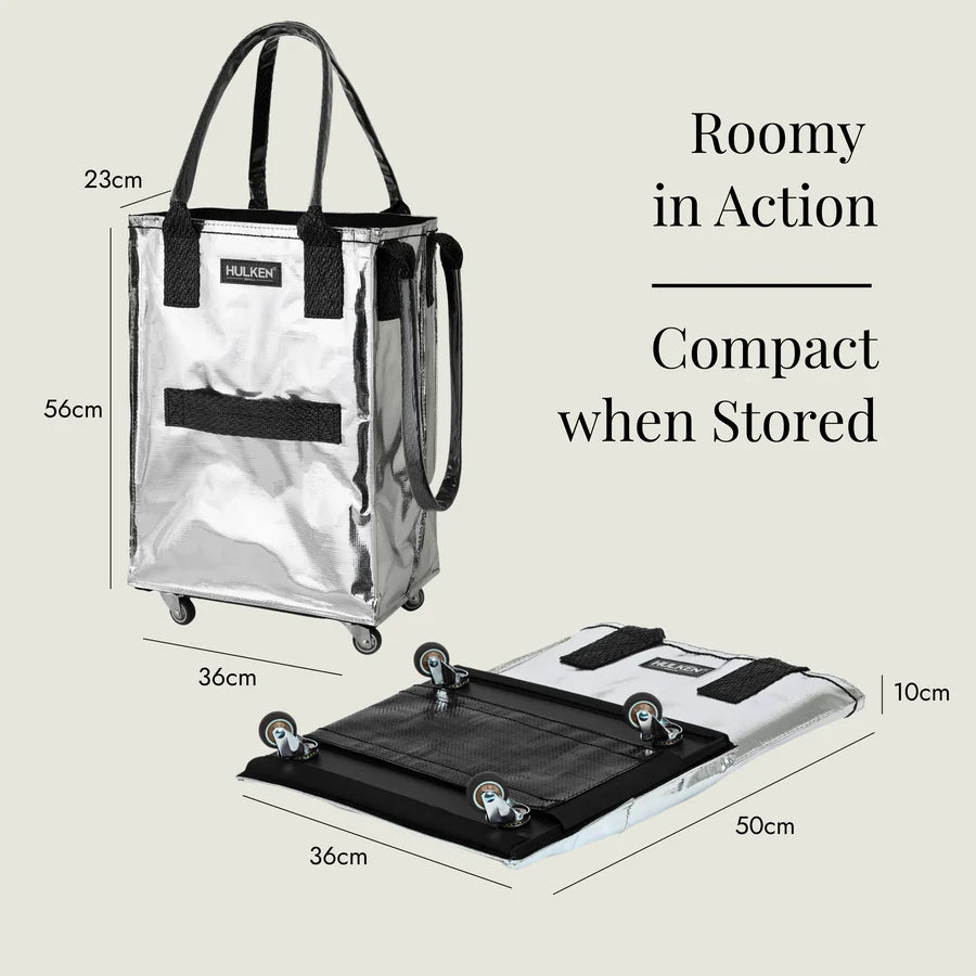 Hulken Original Rolling Small Tote Bag - Silver