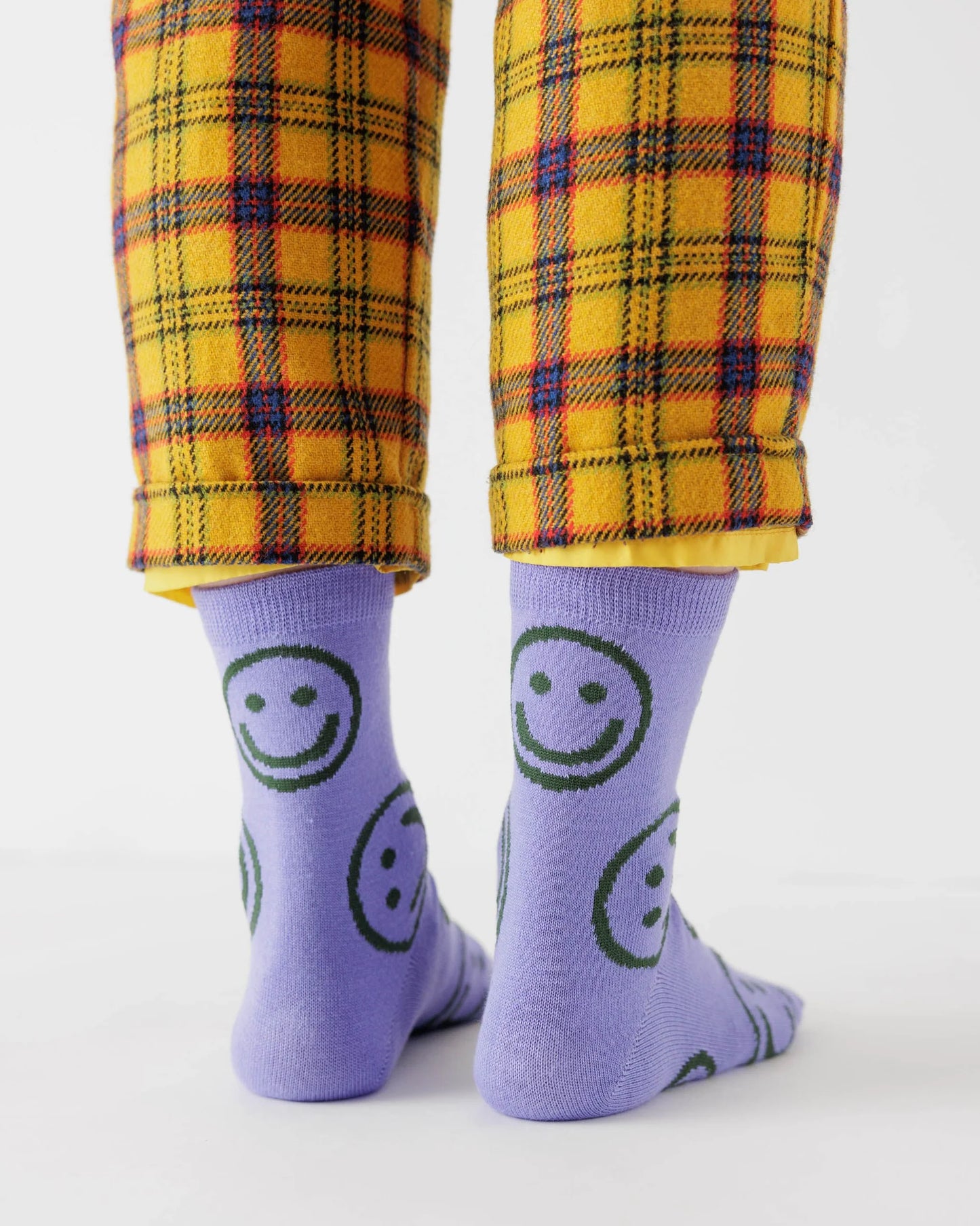 BAGGU Adult Crew Sock - Lavender Happy