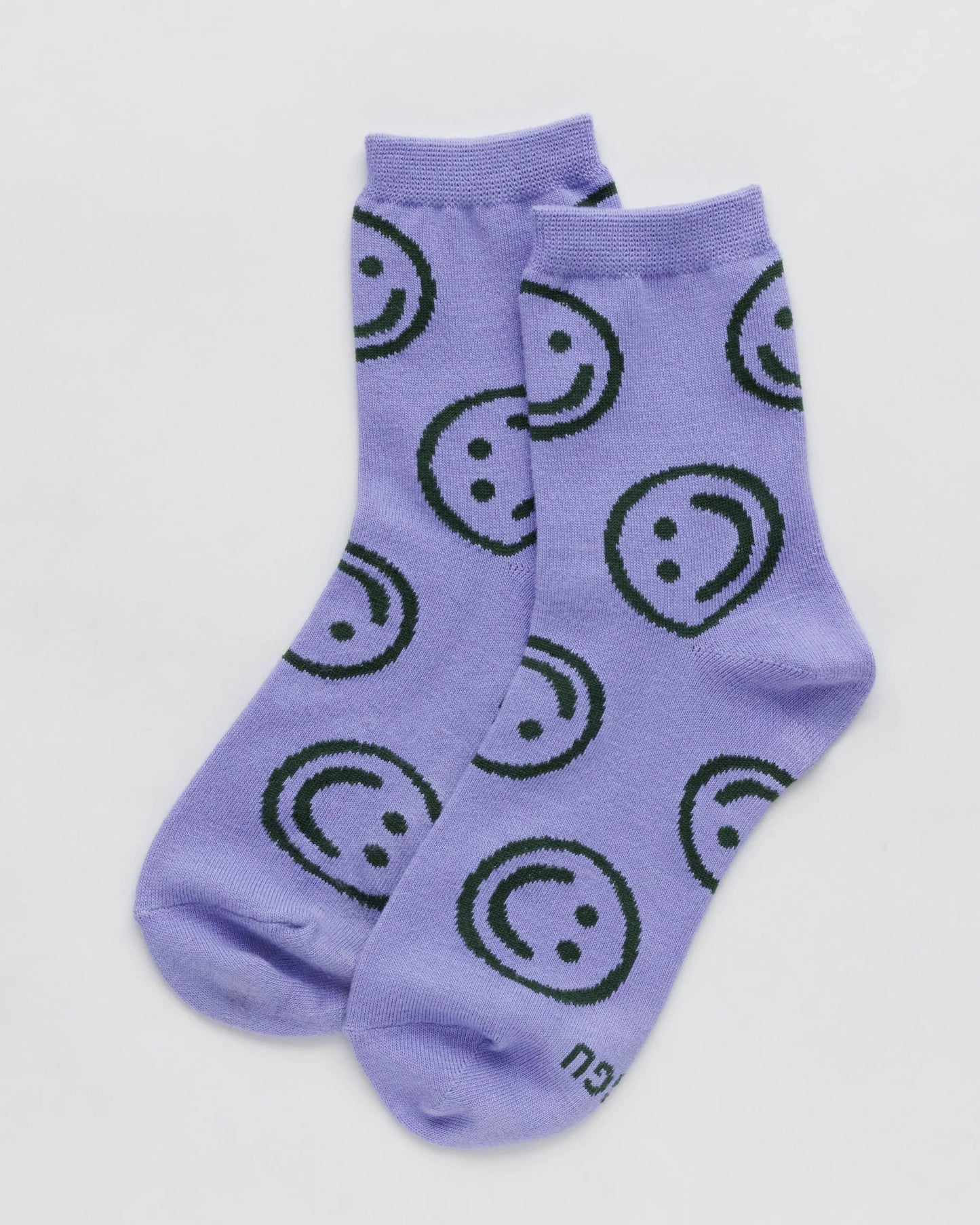 ADULT Crew socks in lavender happy 
