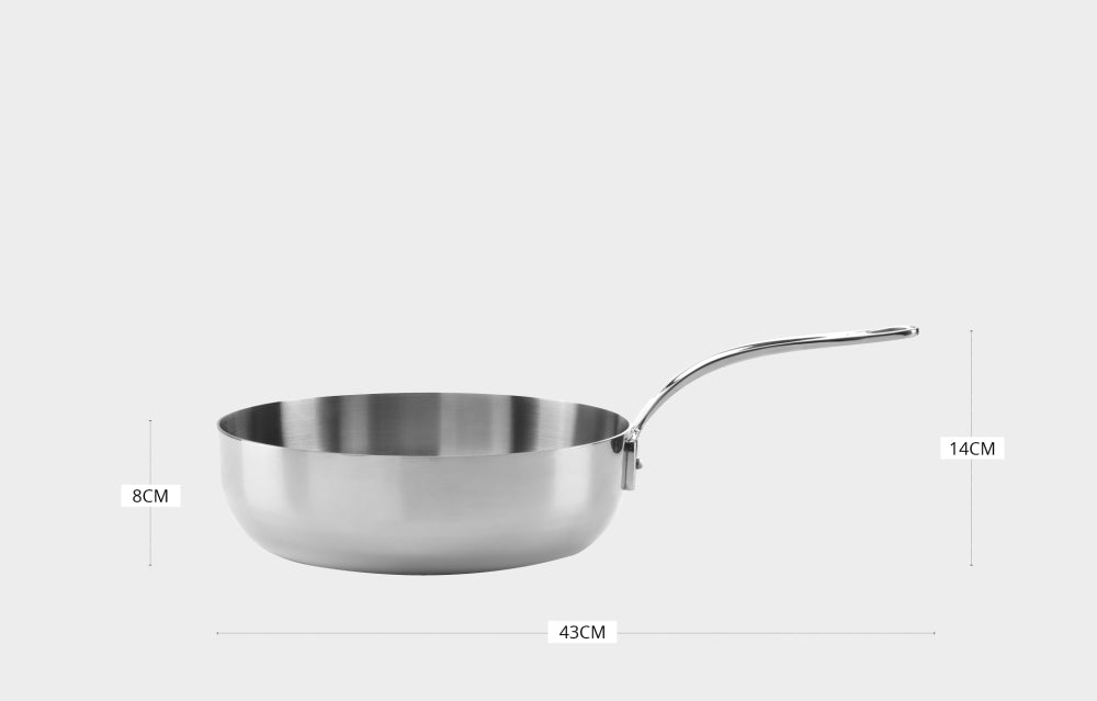 Samuel Groves Stainless Steel 3-ply Chef Pan 24cm