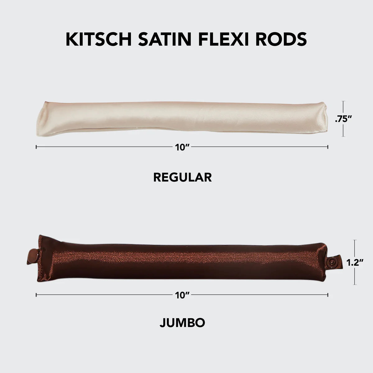 KITSCH Satin Jumbo Flexi Rods Set of 4 - Rosewood