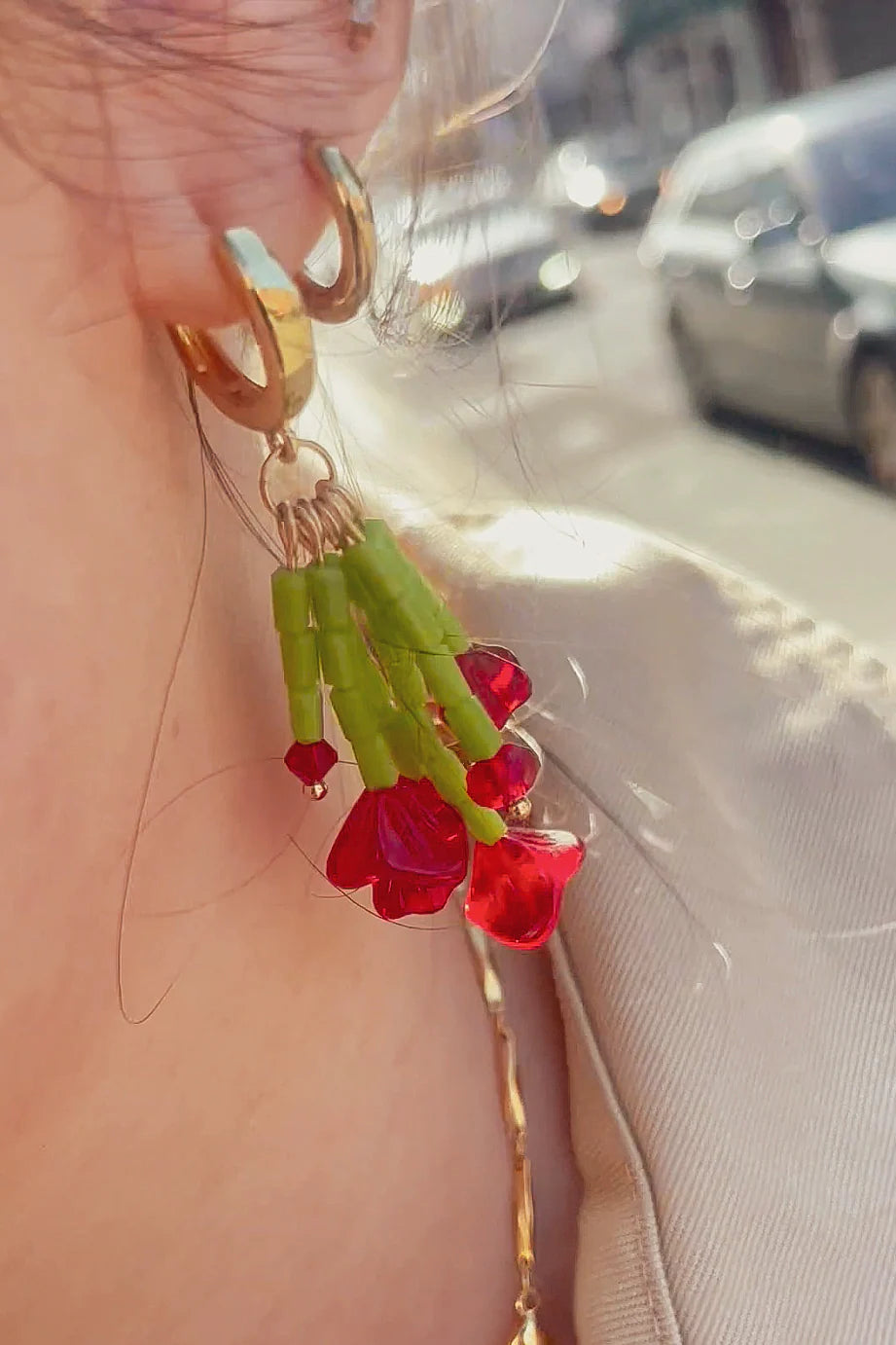 Blóma! Rossa Bouquet Mini Hoop Earrings