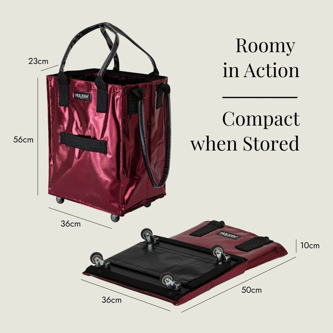 Hulken Original Rolling Small Tote Bag - Cosmic Red
