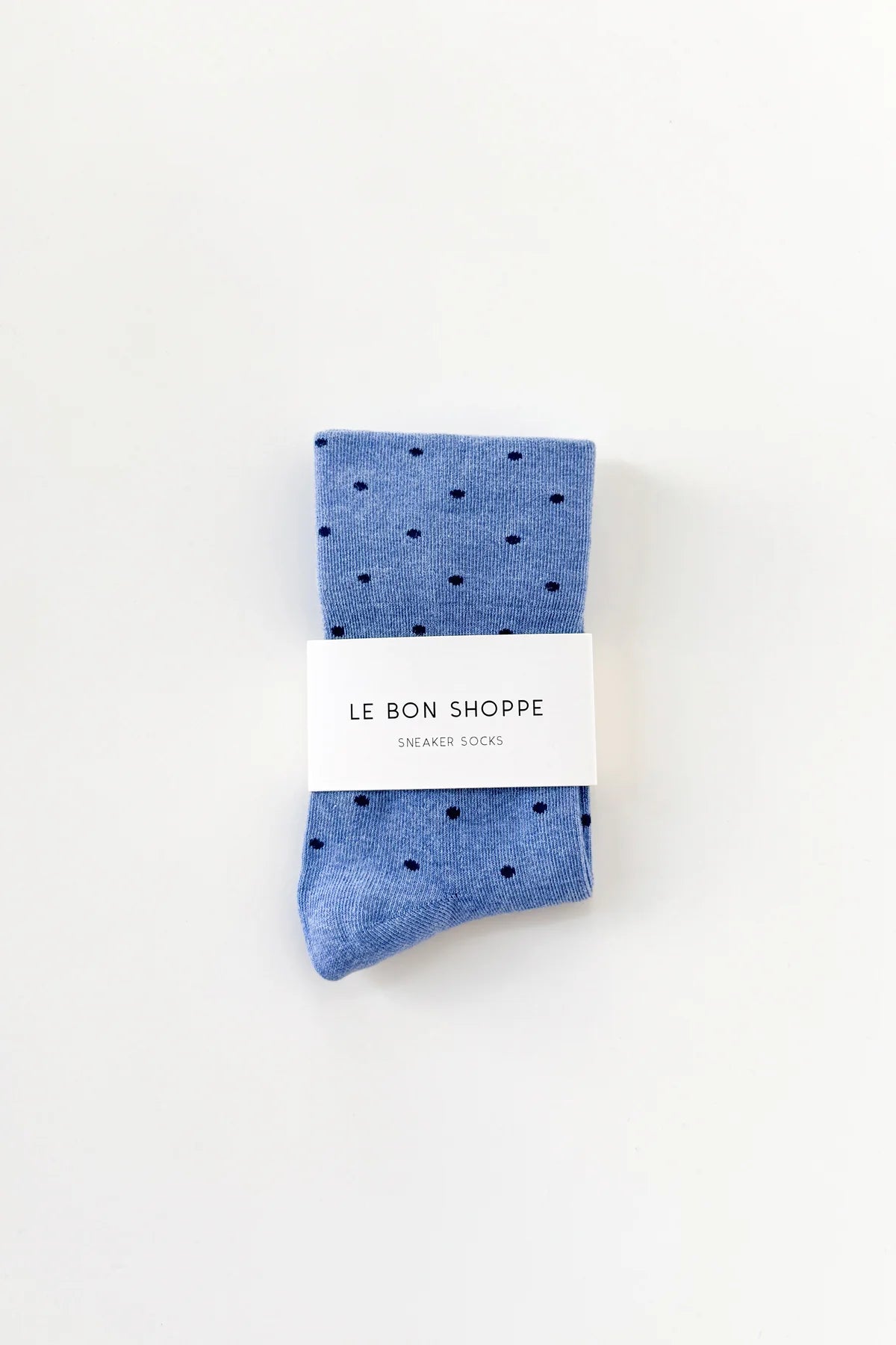 Le Bon Shoppe Patterned Sneaker Socks - Blue/Navy Polka Dot