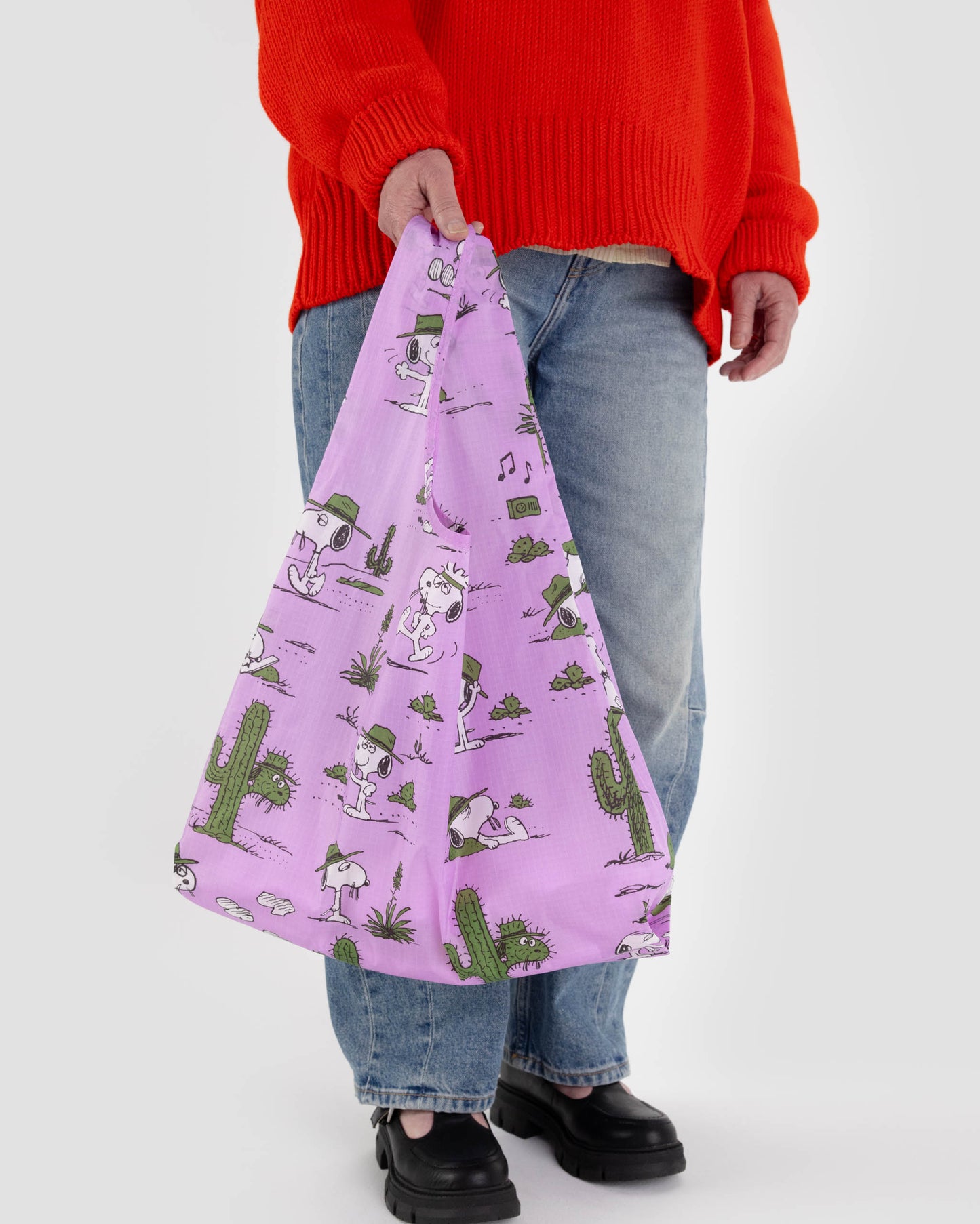 BAGGU x Peanuts Standard Reusable Bag - Pink Spike