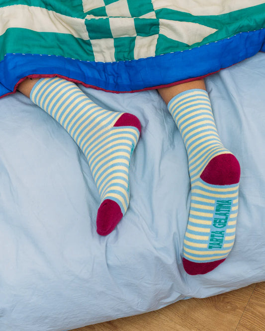 Tarta Gelantina Striped Socks in Medium Butter Toast