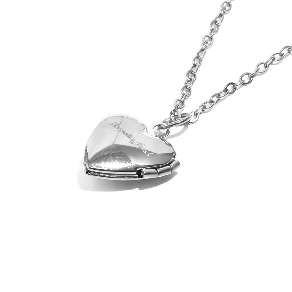 Recreation Jewels Tiana's Bright Red Heart Silver Locket