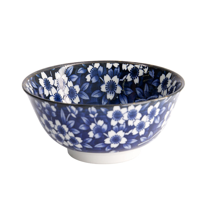 Tokyo Studio Design Bowl in Blue Sakura Floral Pattern 