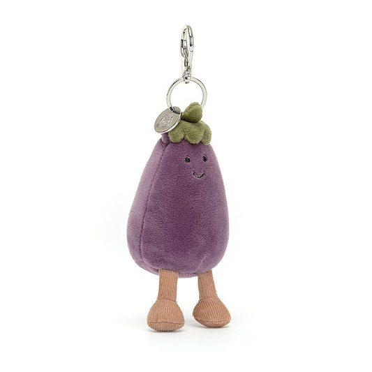 jellycat aubergine bag charm 