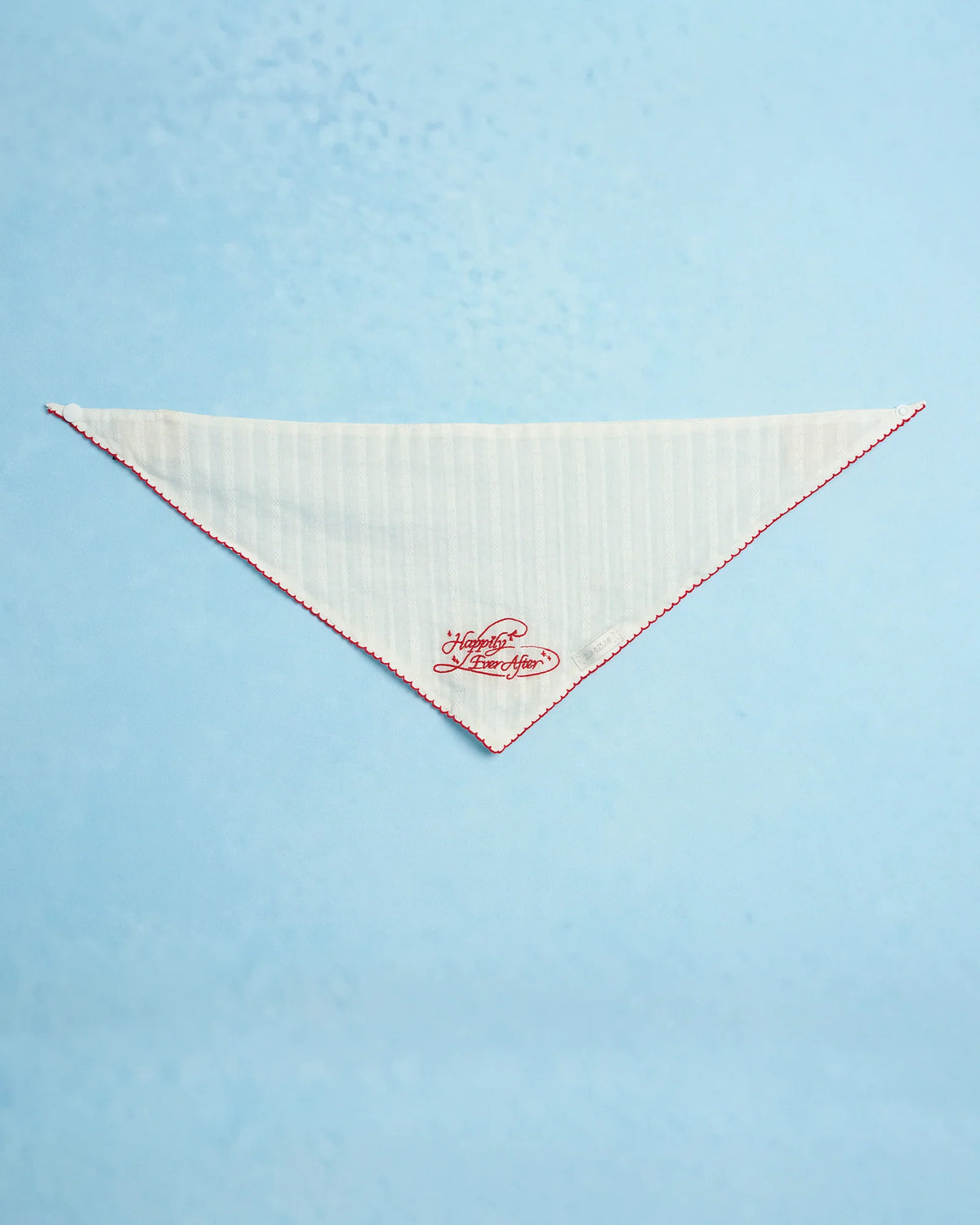 ZUMIZUMI Happily Ever After Bandana in Red & White colourway on a blur background 
