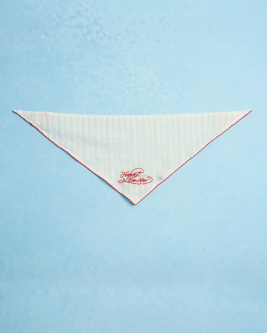 ZUMIZUMI Happily Ever After Bandana in Red & White colourway on a blur background 