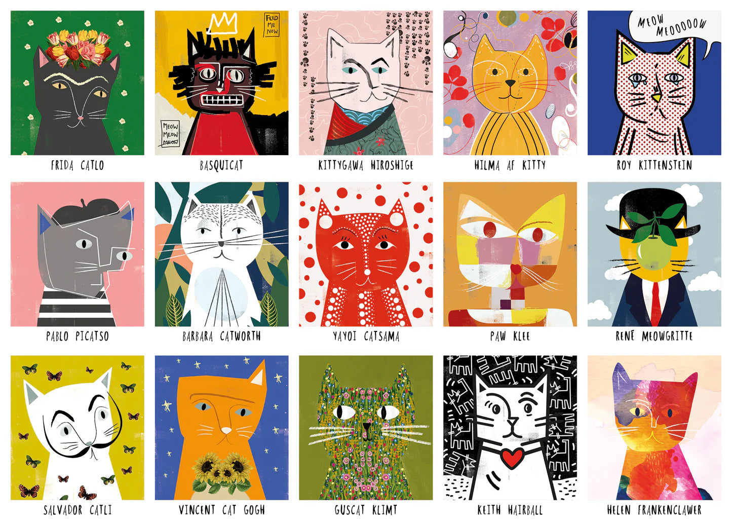 Happily ART CATS - 1000 Piece Jigsaw Puzzle