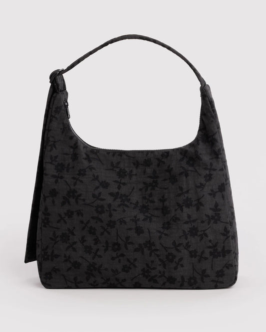 BAGGU Nylon Shoulder Bag - Charcoal Ditsy Floral