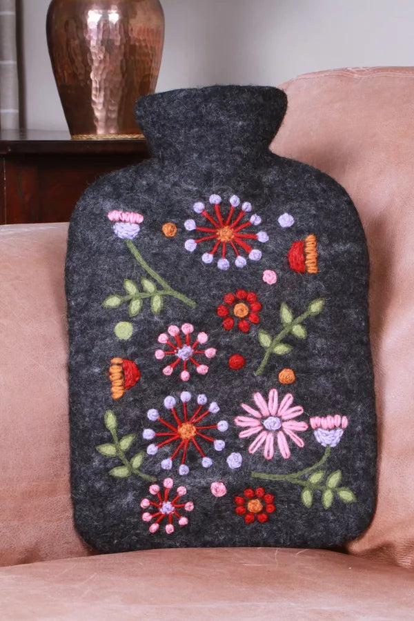 Pachamama Hot Water Bottle Hand Felted Lugano