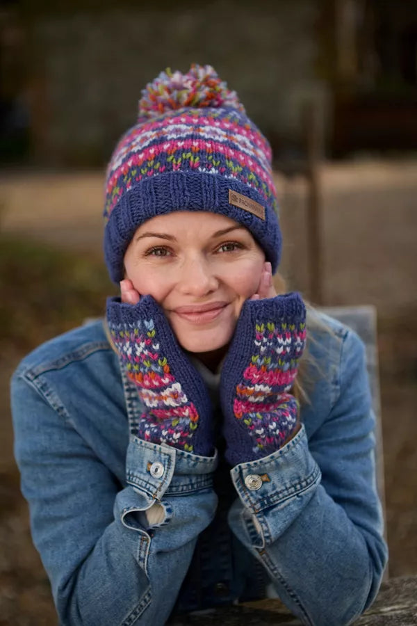 Pachamama Killarney Bobble Merino Beanie Denim