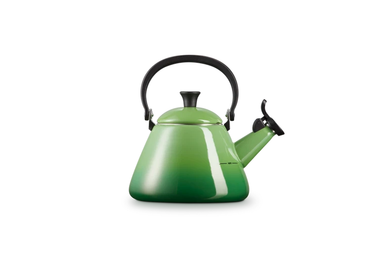 le creuset kone kettle in bamboo green