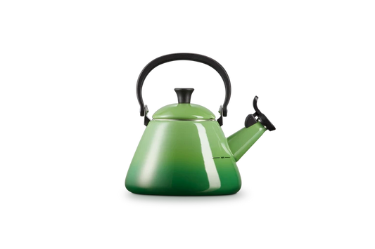 le creuset kone kettle in bamboo green