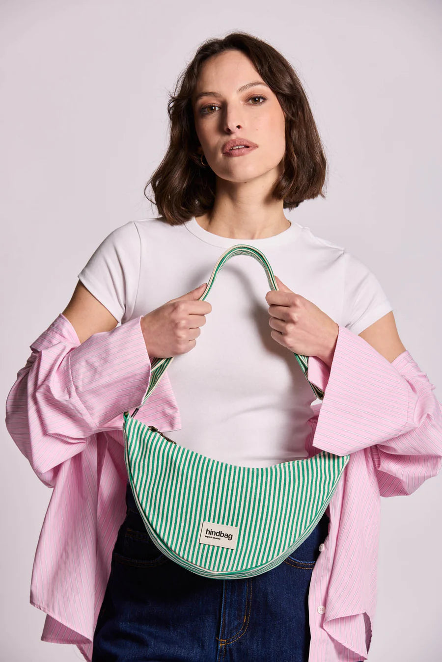 Hindbag Andrea Fanny Pack - Green Stripes