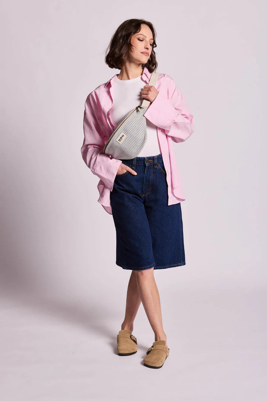 Hindbag Olivia Fanny Pack - Blue Stripes
