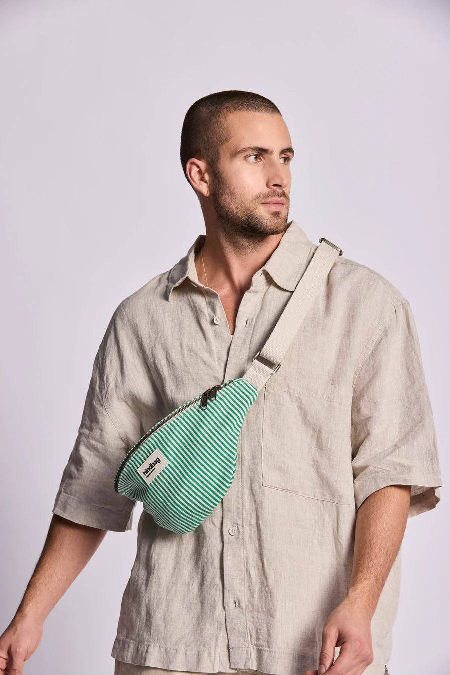 Hindbag Olivia Fanny Pack - Green Stripes