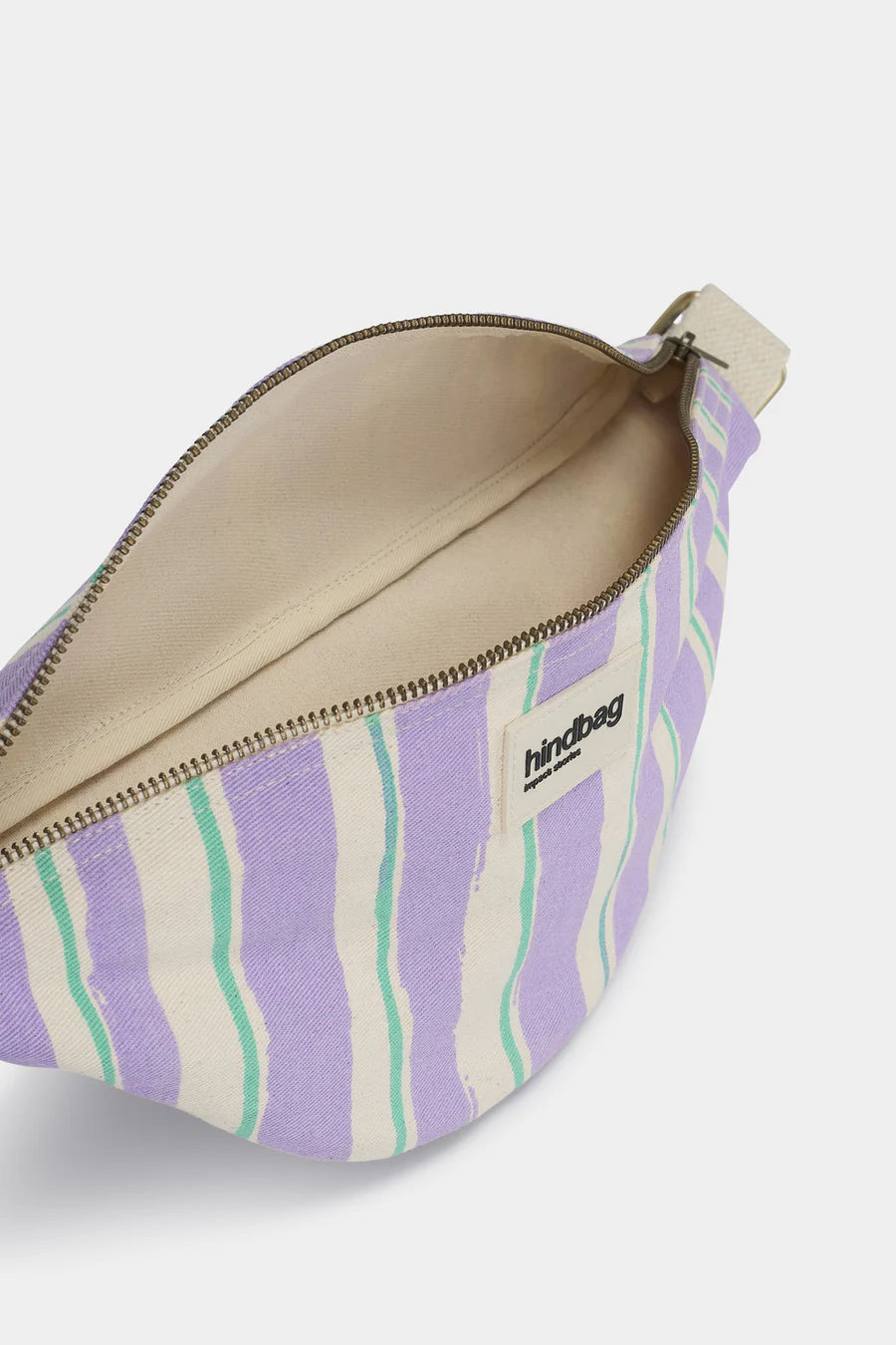 Hindbag Olivia Fanny Pack - Green & Parma Stripes