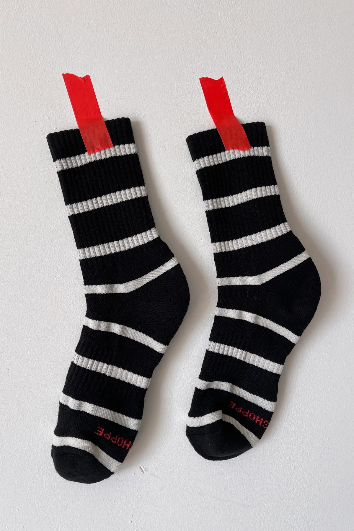 Le Bon Shoppe Striped Boyfriend Socks - Black Stripe