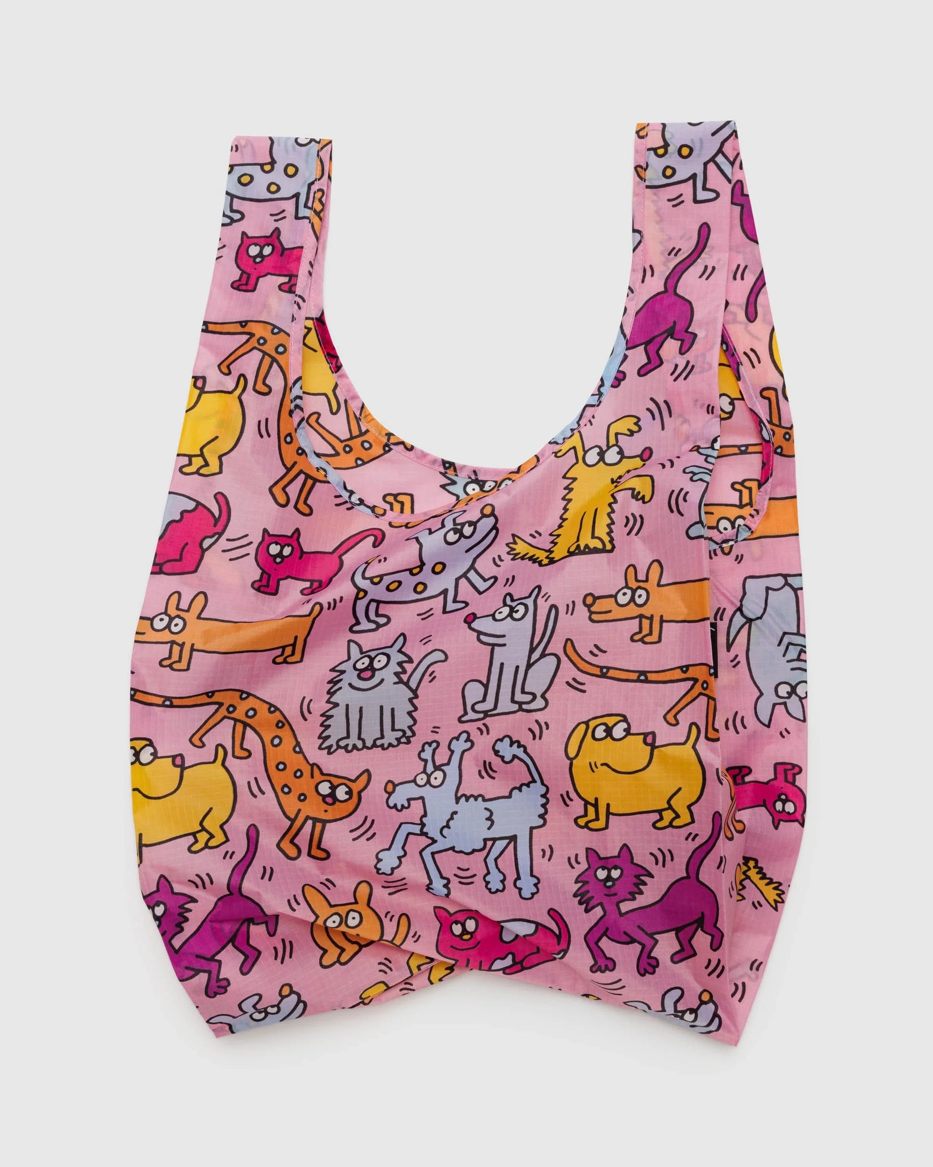 BAGGU Standard Reusable Bag in Keith Haring Pets print 