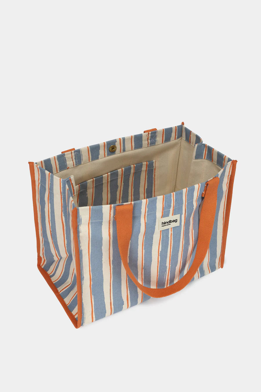 Hindbag Claude Large Tote Bag - Blue Stripes