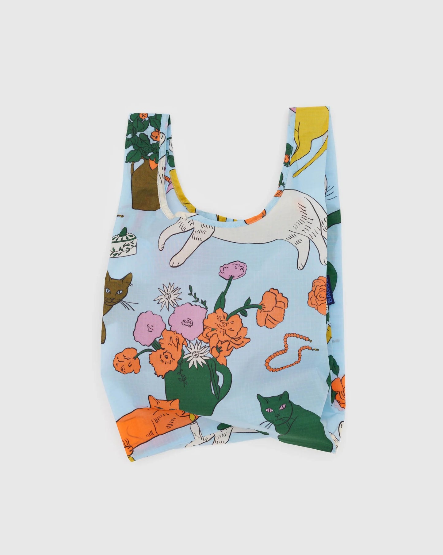 BAGGU Baby Reusable Bag in Table Cats print