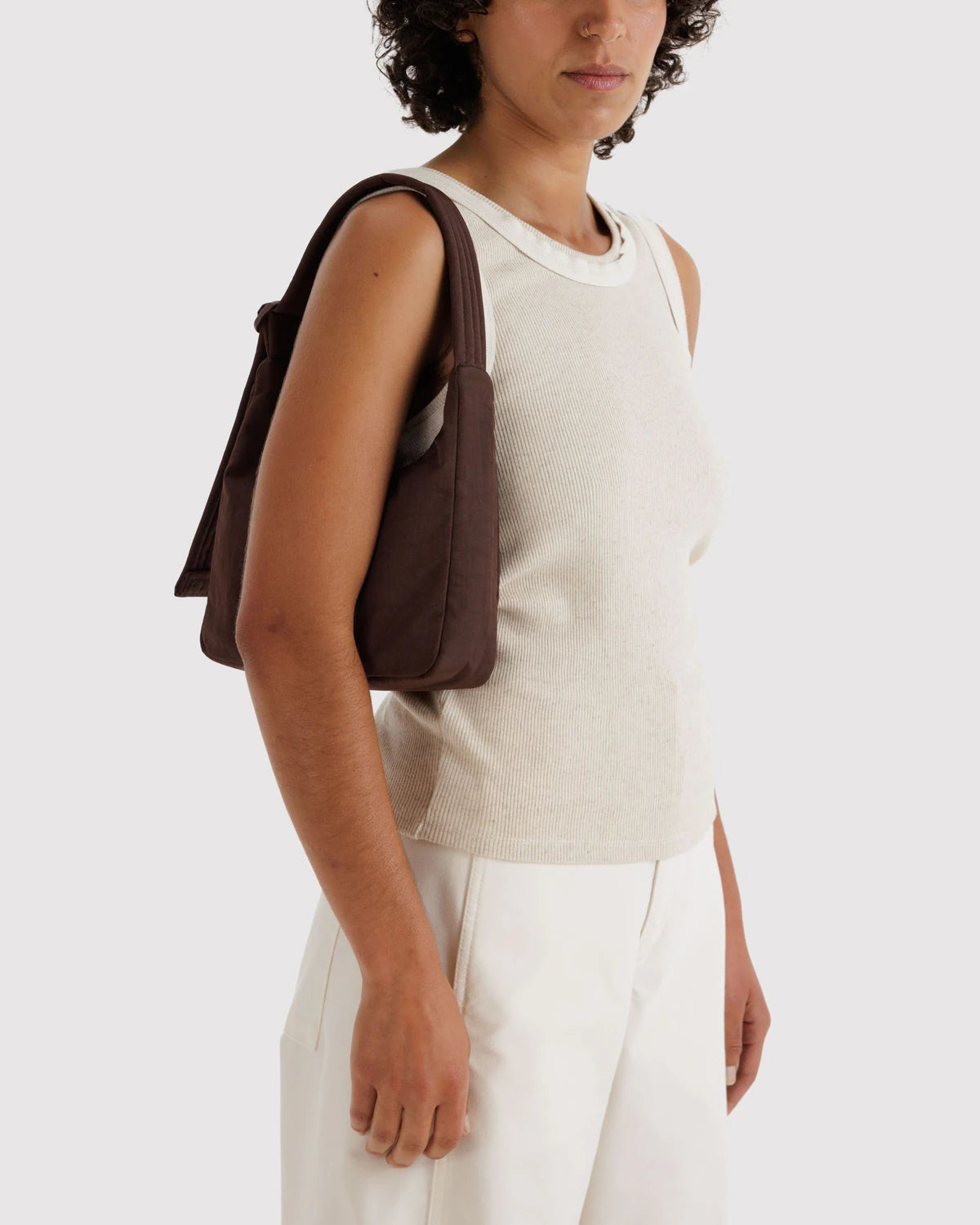 BAGGU Mini Nylon Shoulder Bag - Coffee