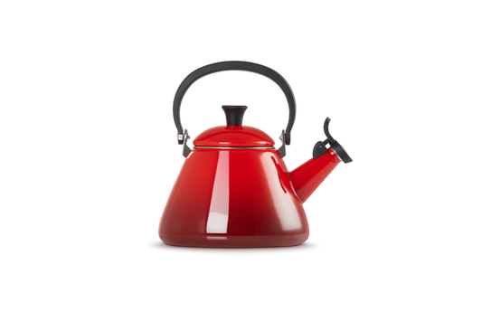 le creuset kone kettle in cerise red