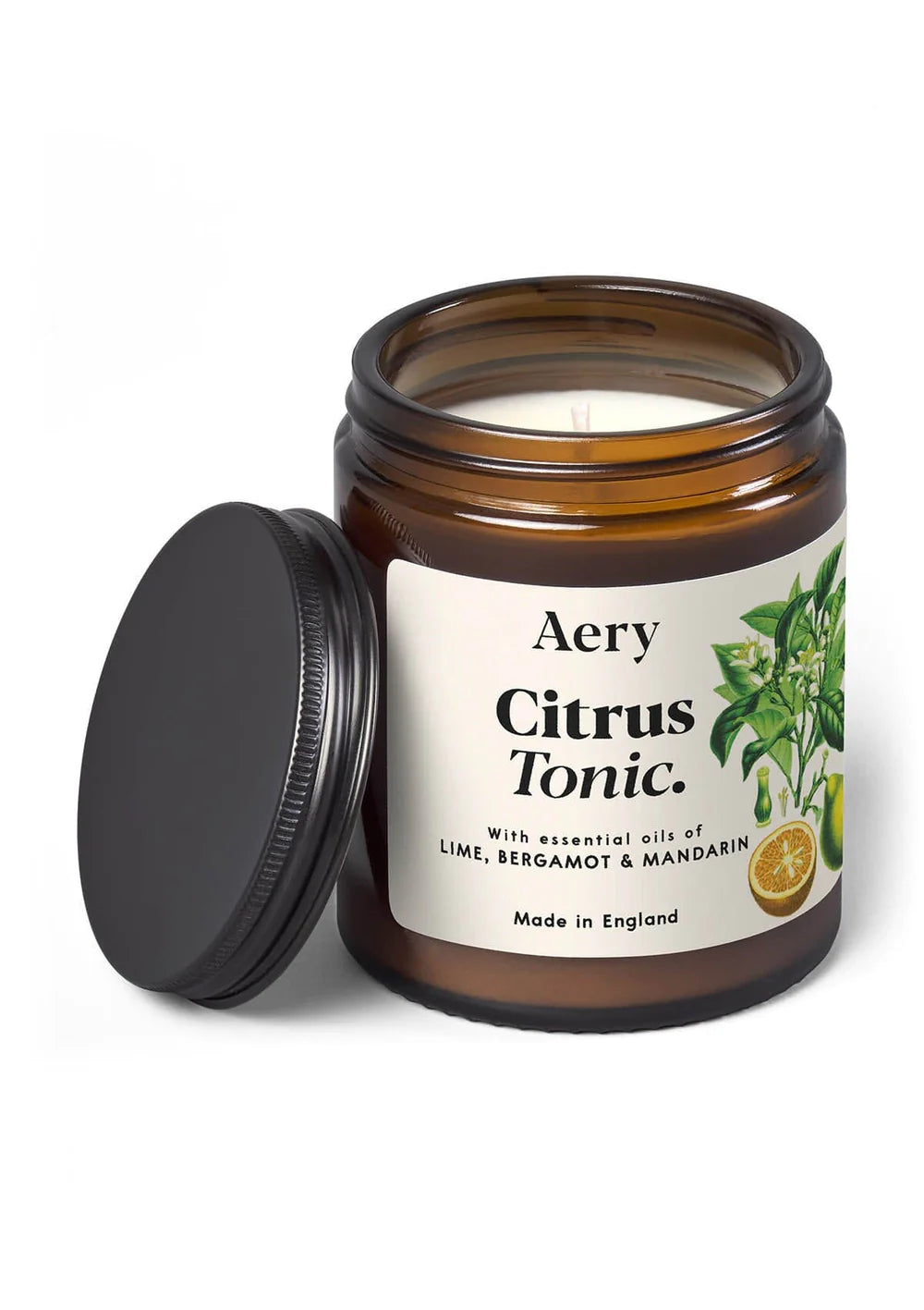 Aery Citrus Tonic Scented Jar Candle - Lime, Bergamot and Mandarin