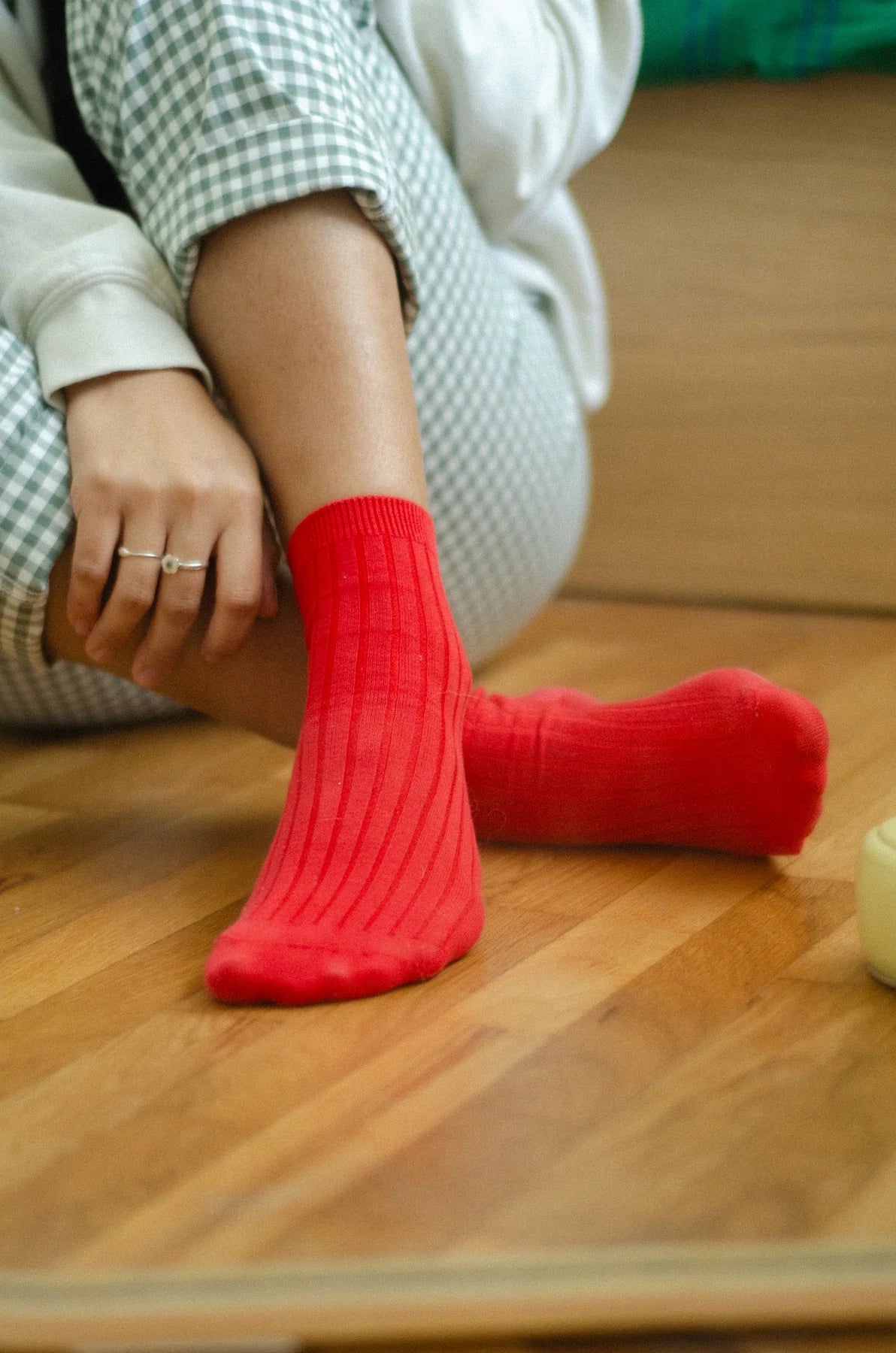 le bon shoppe socks in classic red