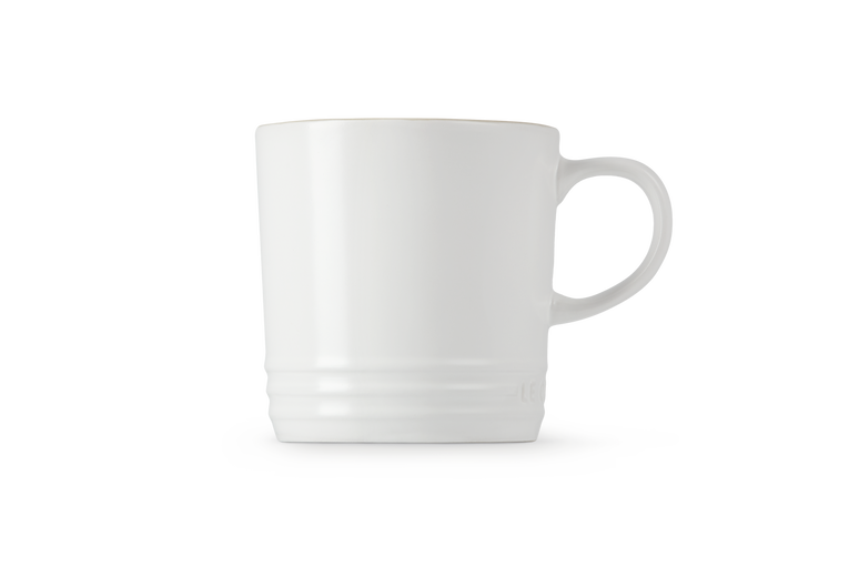 le creuset stoneware mug 350ml cotton white