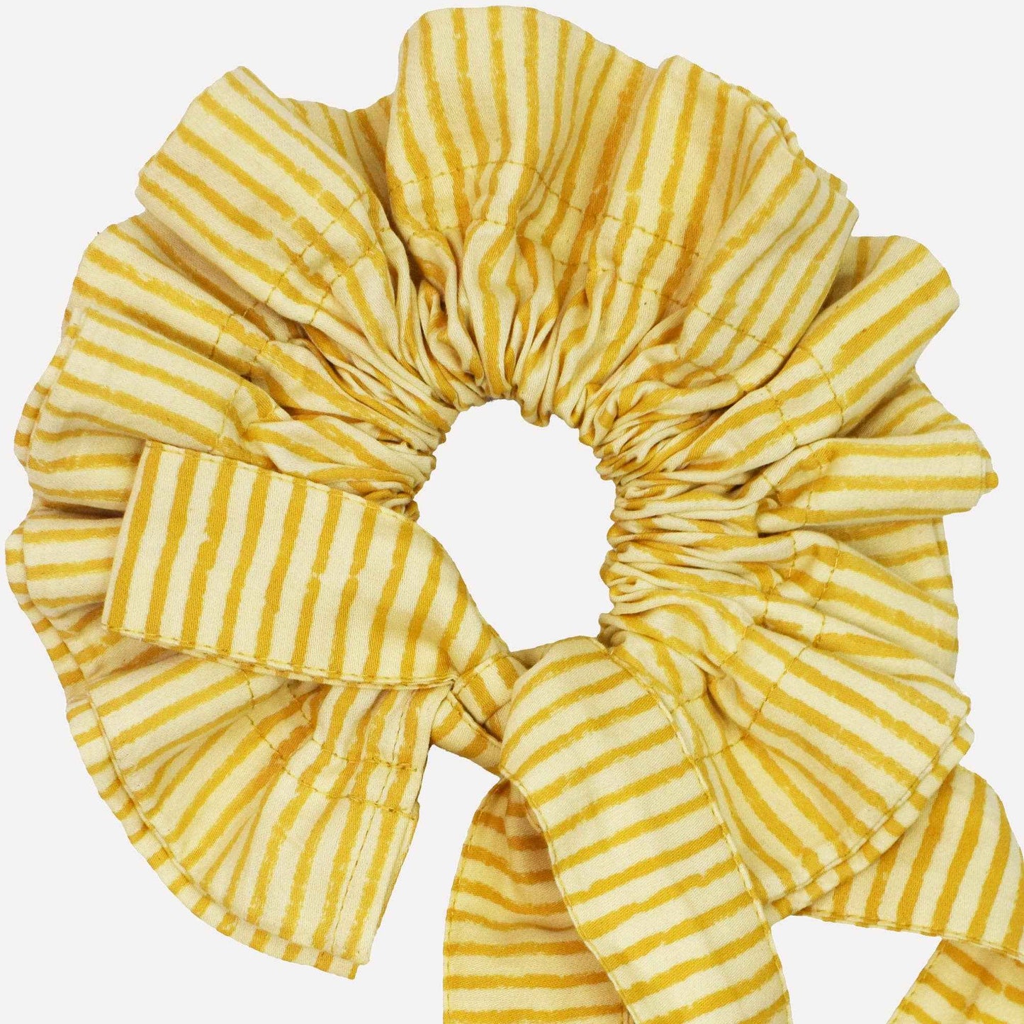 YONDER Cotton Tie Collar | Candy Cane Lemon