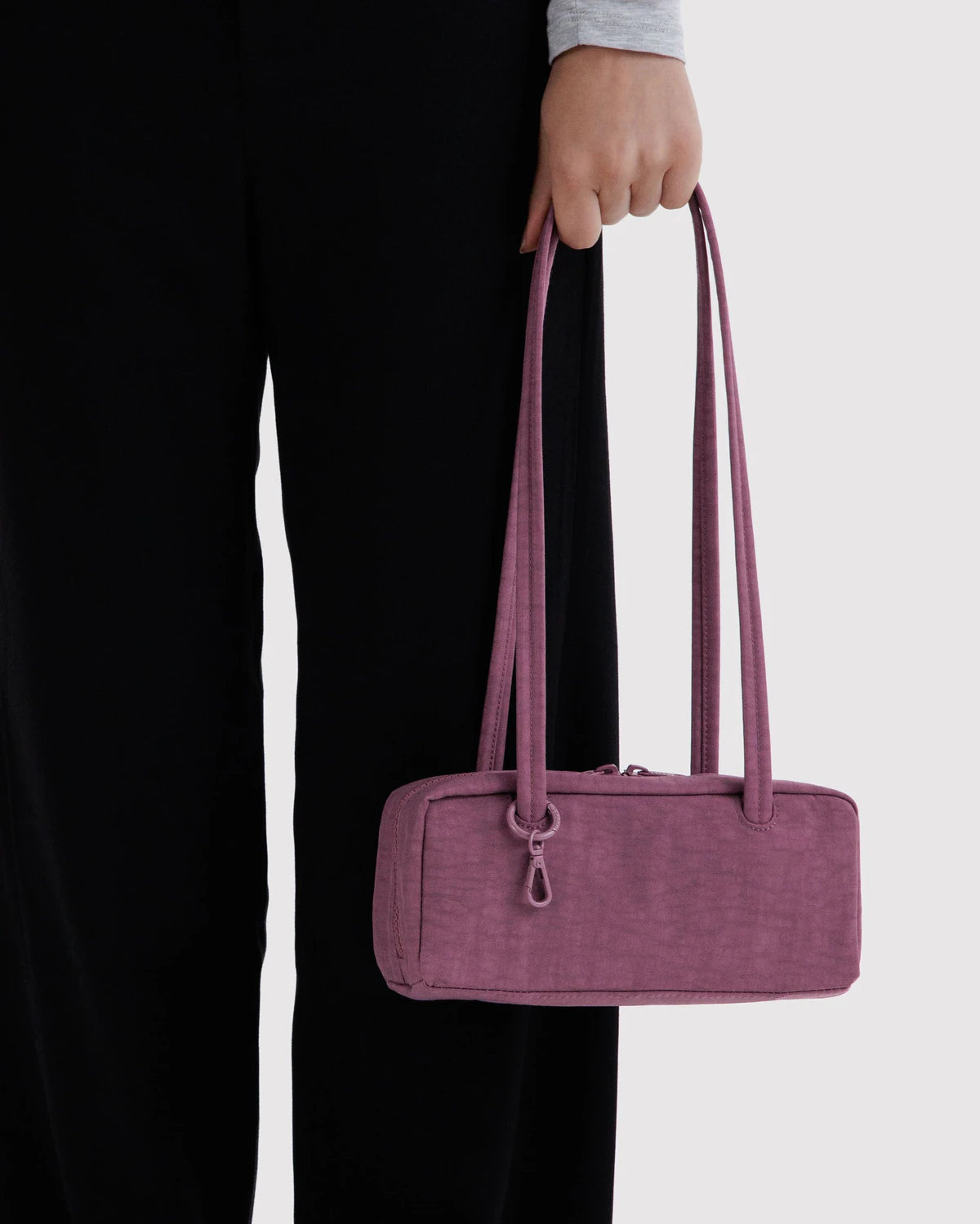 BAGGU Small Nylon Bowler Bag - Wild Plum
