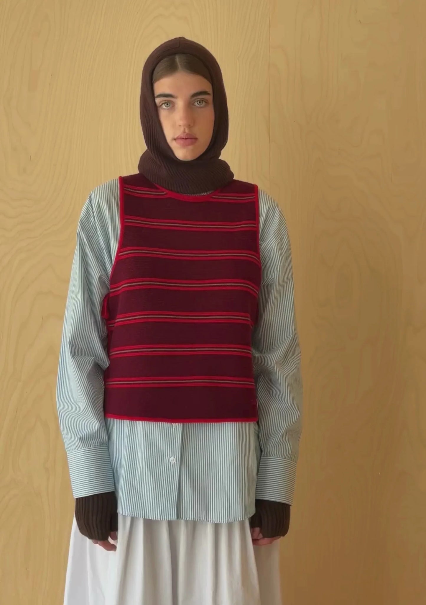 TBCo Merino Wool Hood - Brown Two-Tone