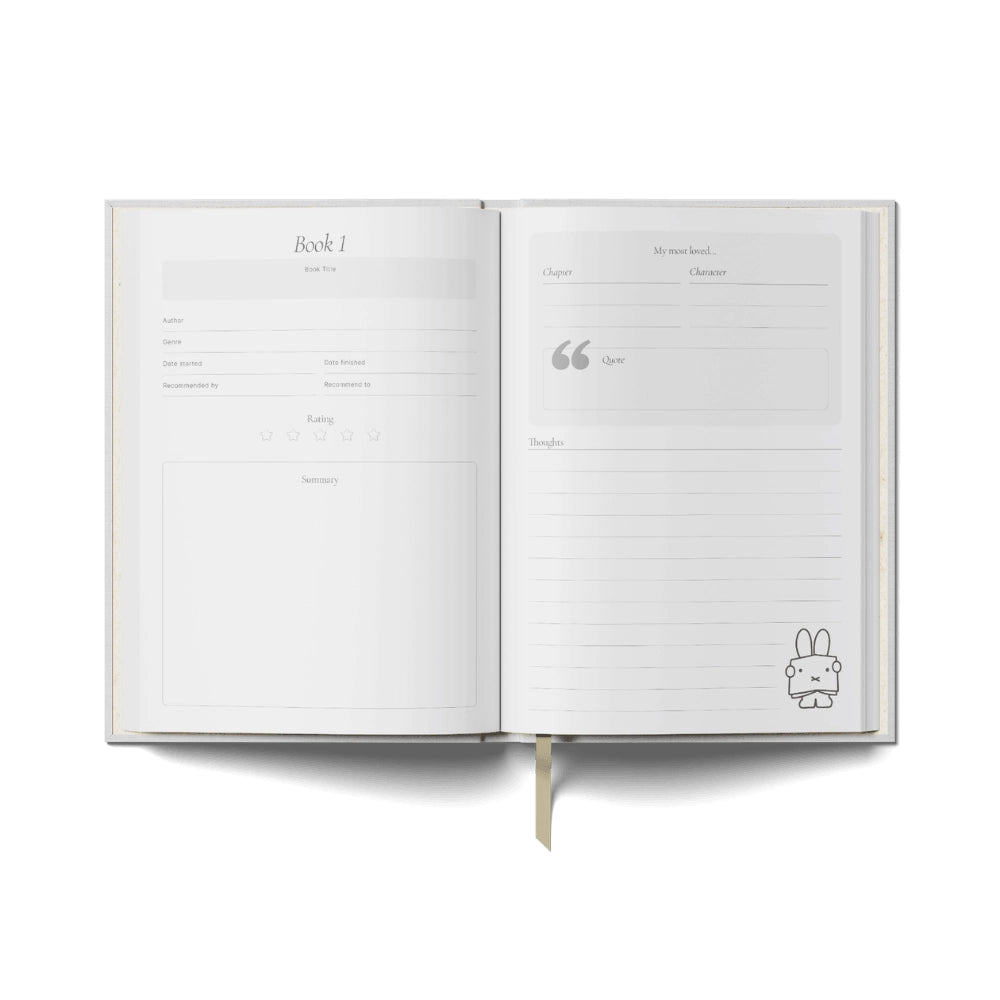 Miffy Reading Journal - Blue Stripes