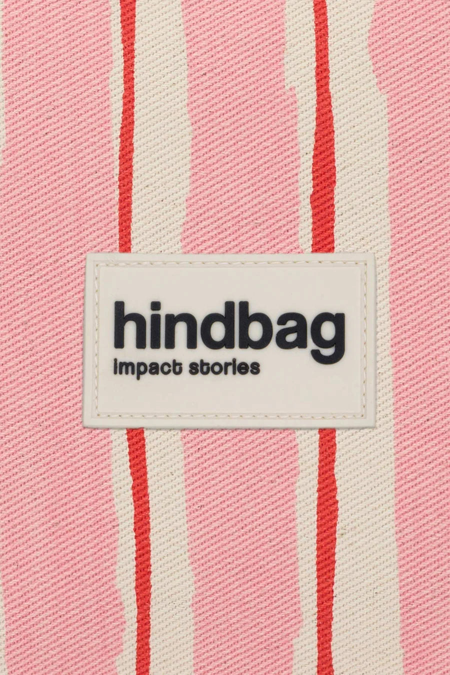Hindbag Claude Large Tote Bag - Red & Pink Stripes