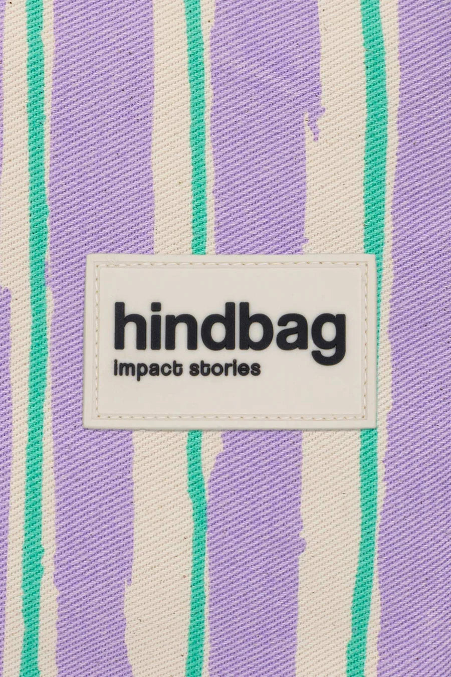 Hindbag Claude Large Tote Bag - Green & Parma Stripes