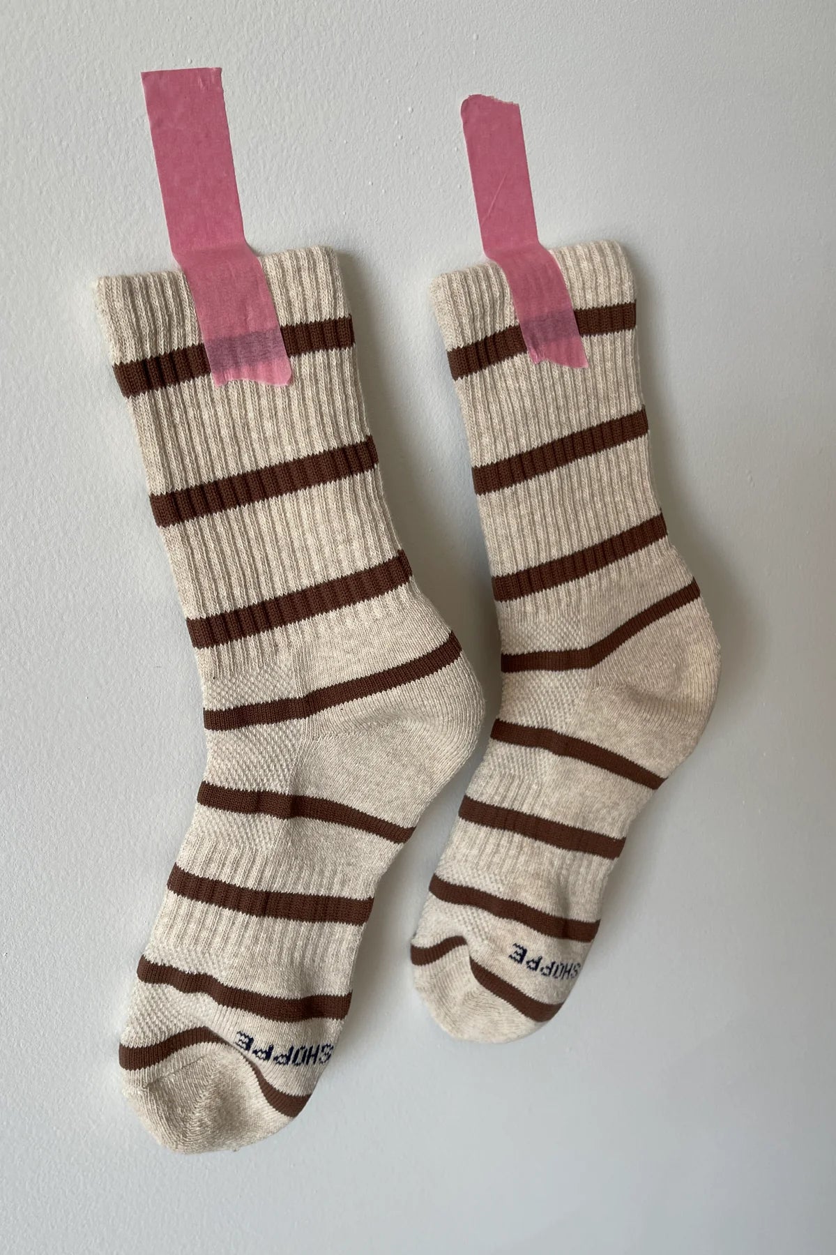 Le Bon Shoppe Striped Boyfriend Socks - Flax Stripe