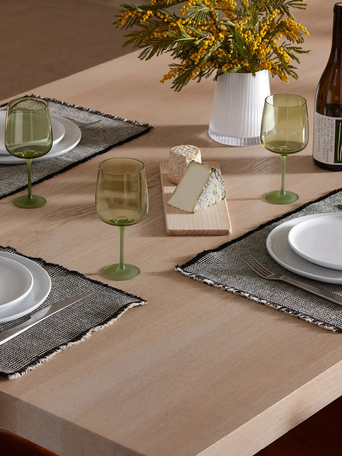 LSA Arc Contrast Wine Glass 330ml Set of 2 - Moss