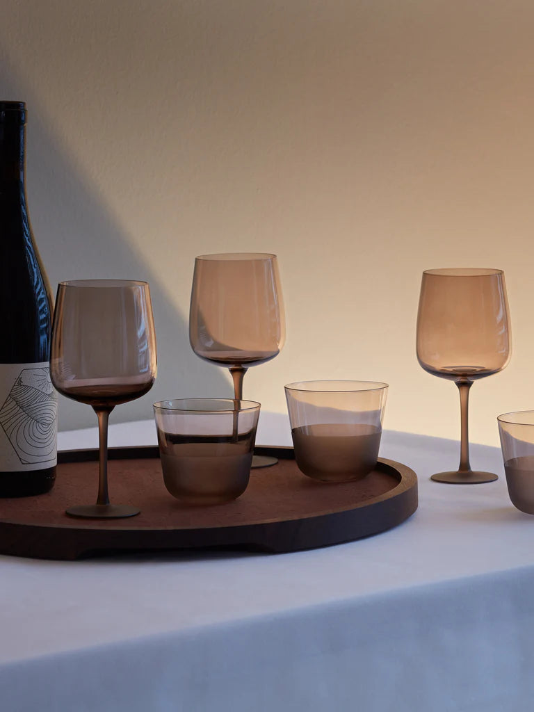 LSA Arc Contrast Wine Glass 330ml Set of 2 - Earth