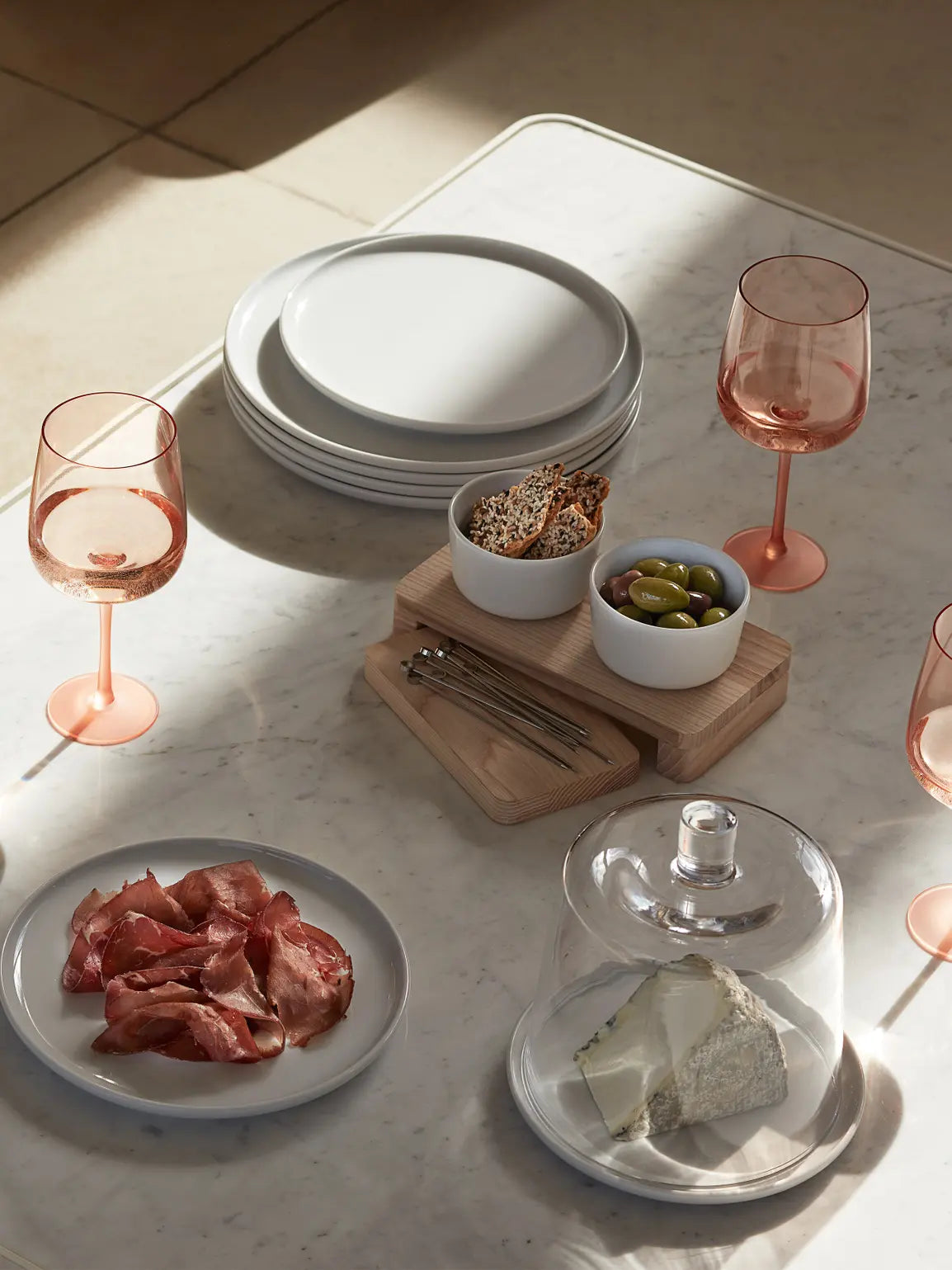 LSA Arc Contrast Wine Glass 330ml Set of 2 - Coral