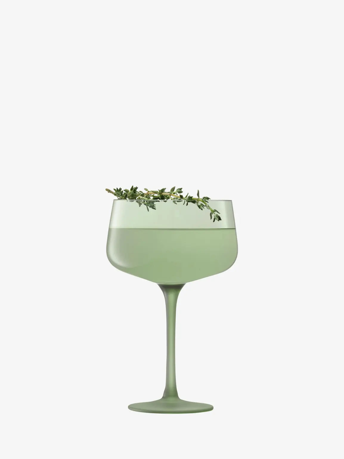 LSA Arc Contrast Cocktail Saucer 250ml Set of 2 - Moss